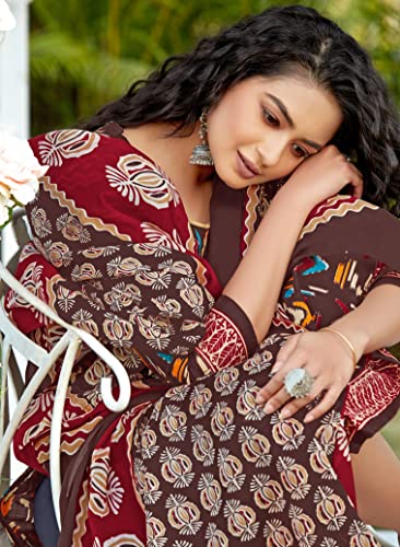 Shubhkrita Women Multicolor Pure Cotton Unstitched Salwar Suit