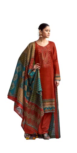 Shubhkrita Women 100 % Pure Jam Cotton With Embroidery Unstitched Salwar Suit