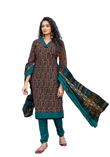 Shubhkrita Women Multicolor Pure Cotton Unstitched Salwar Suit