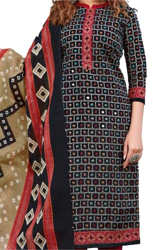 Shubhkrita Women Multicolor Pure Cotton Unstitched Salwar Suit