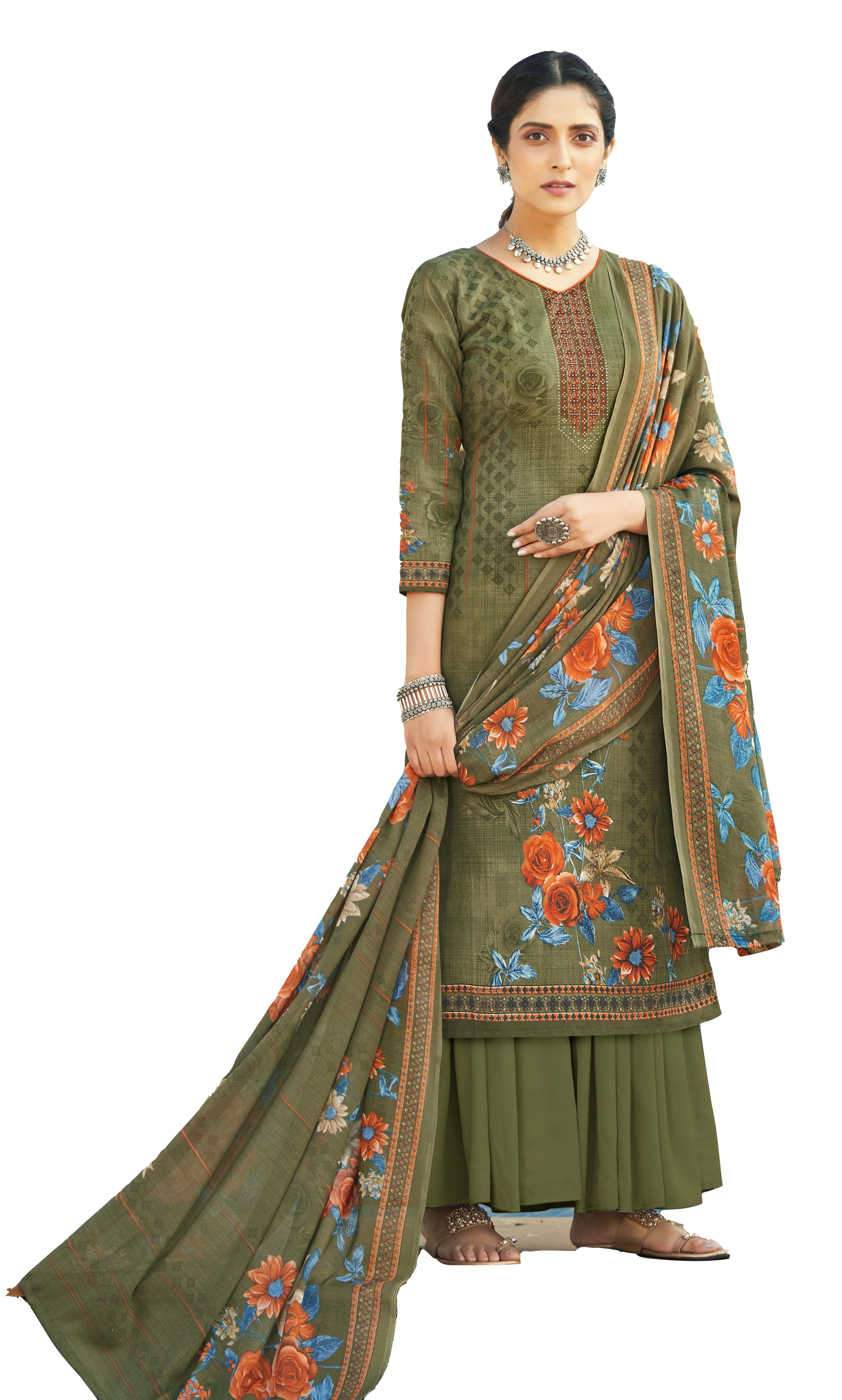 Shubhkrita Women 100% Pure Soft Cotton Unstitched Salwar Suit